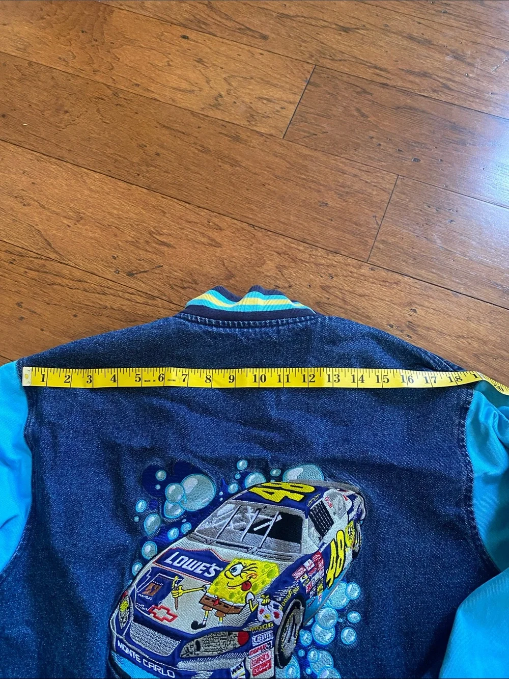 Racing Champions Vintage Sponge Bob Race Pants children’s bomber jacket-large
